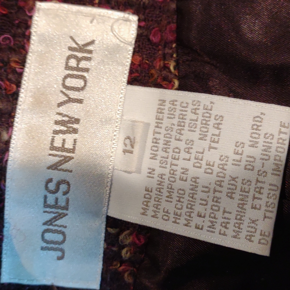Impressive looking Woman Jacket with Removable Collar by JONES NEW YORK Size 12 - Picture 8 of 11